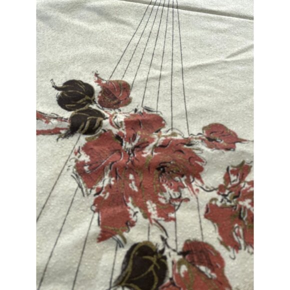 Vintage Mid Century 60s fabric, curtain material, geometric & floral, per yard - Picture 4 of 10